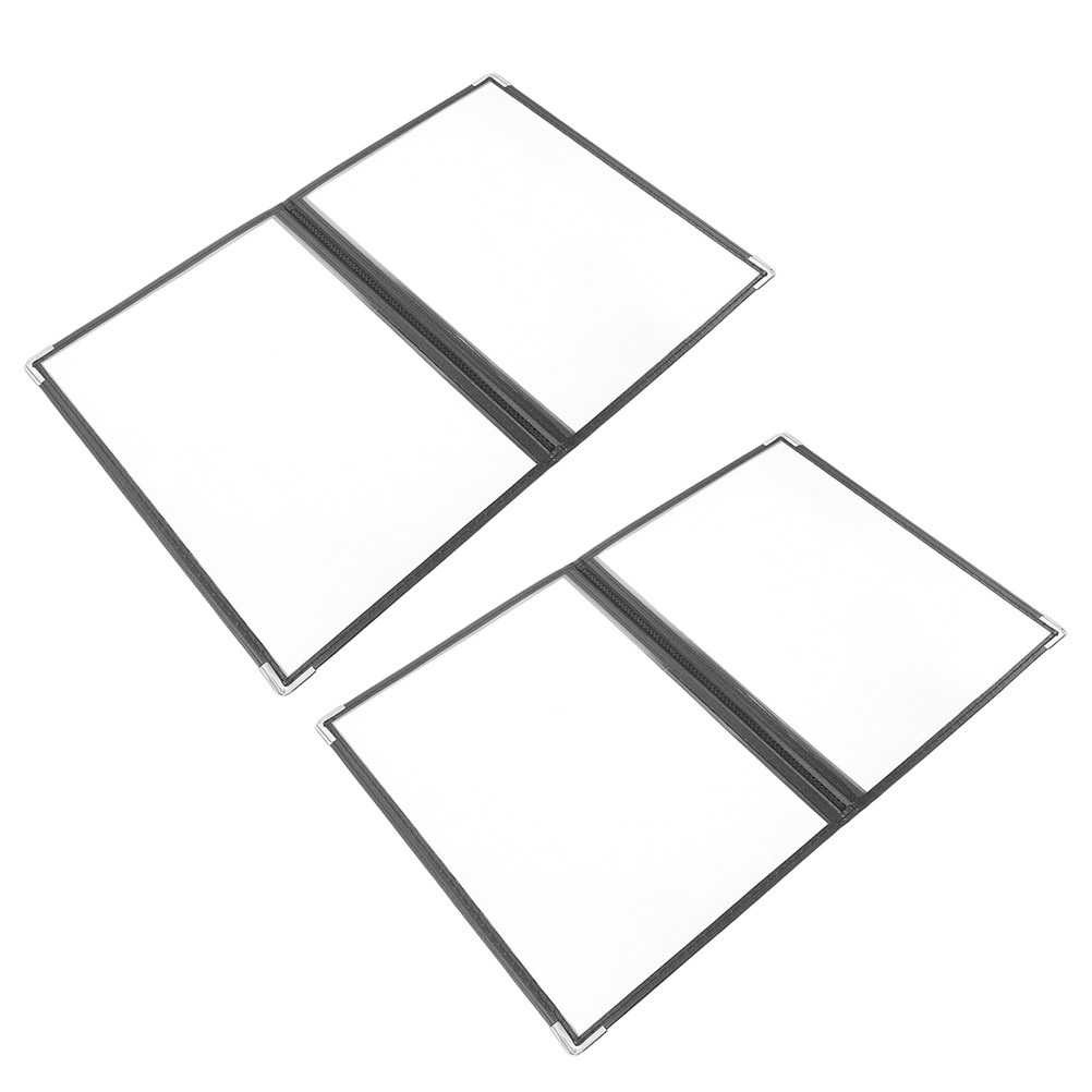 Home Cooking Book - 2Pcs Transparent Menu Holder Restaurant Menu