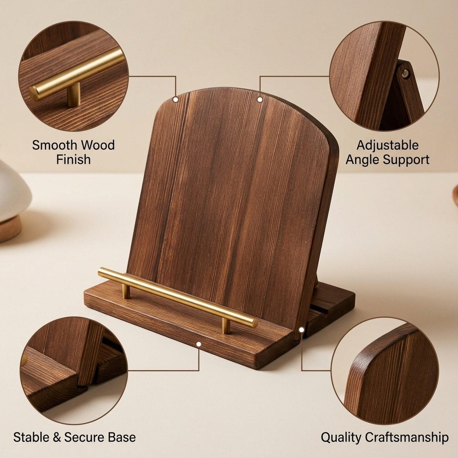 Wooden Cookbook Stand Recipe B - Home Cooking Book recension och pris
