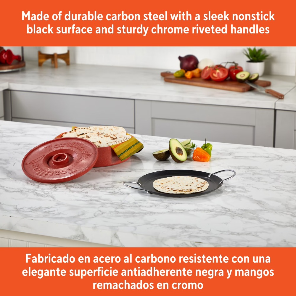 Carbon Steel Nonstick Round Co - Comal Griddle Round recension och pris