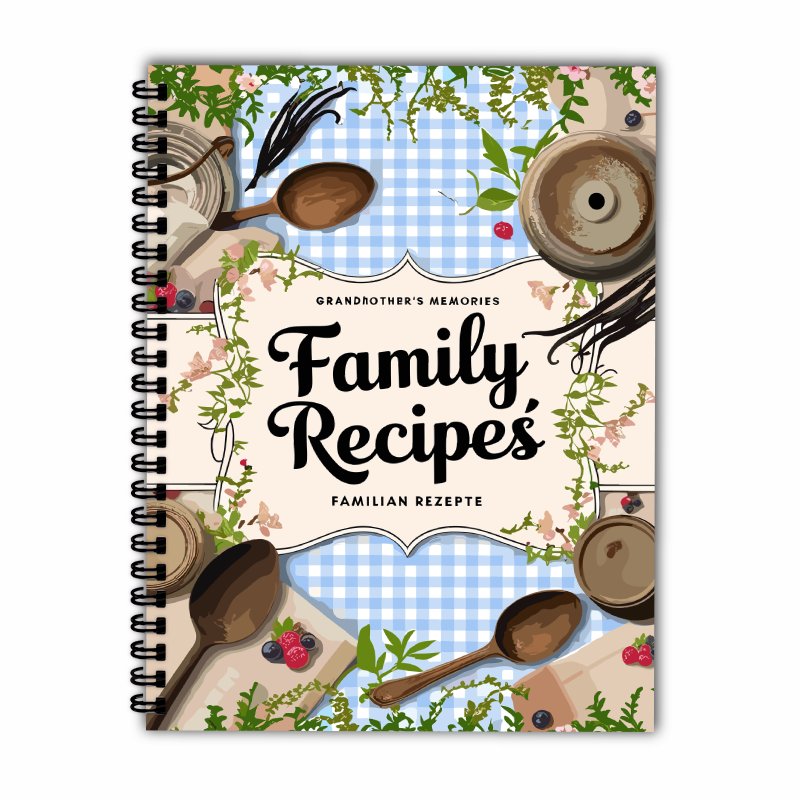 A5 Recipe Book, Blue Grid, Vin - Home Cooking Book recension och pris