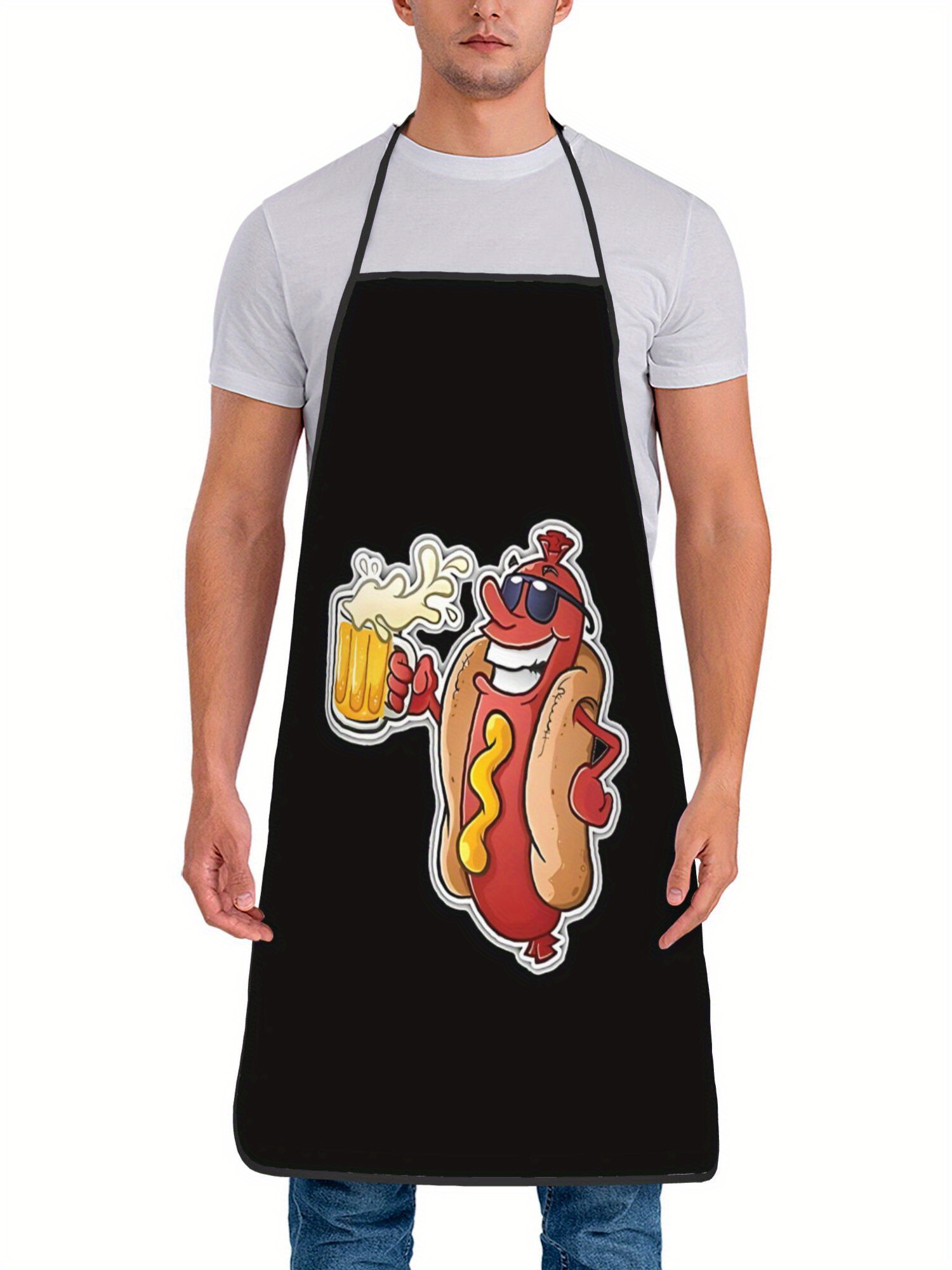 Hot Dog Pattern Print Apron, F - Home Cooking Dog Food recension och pris