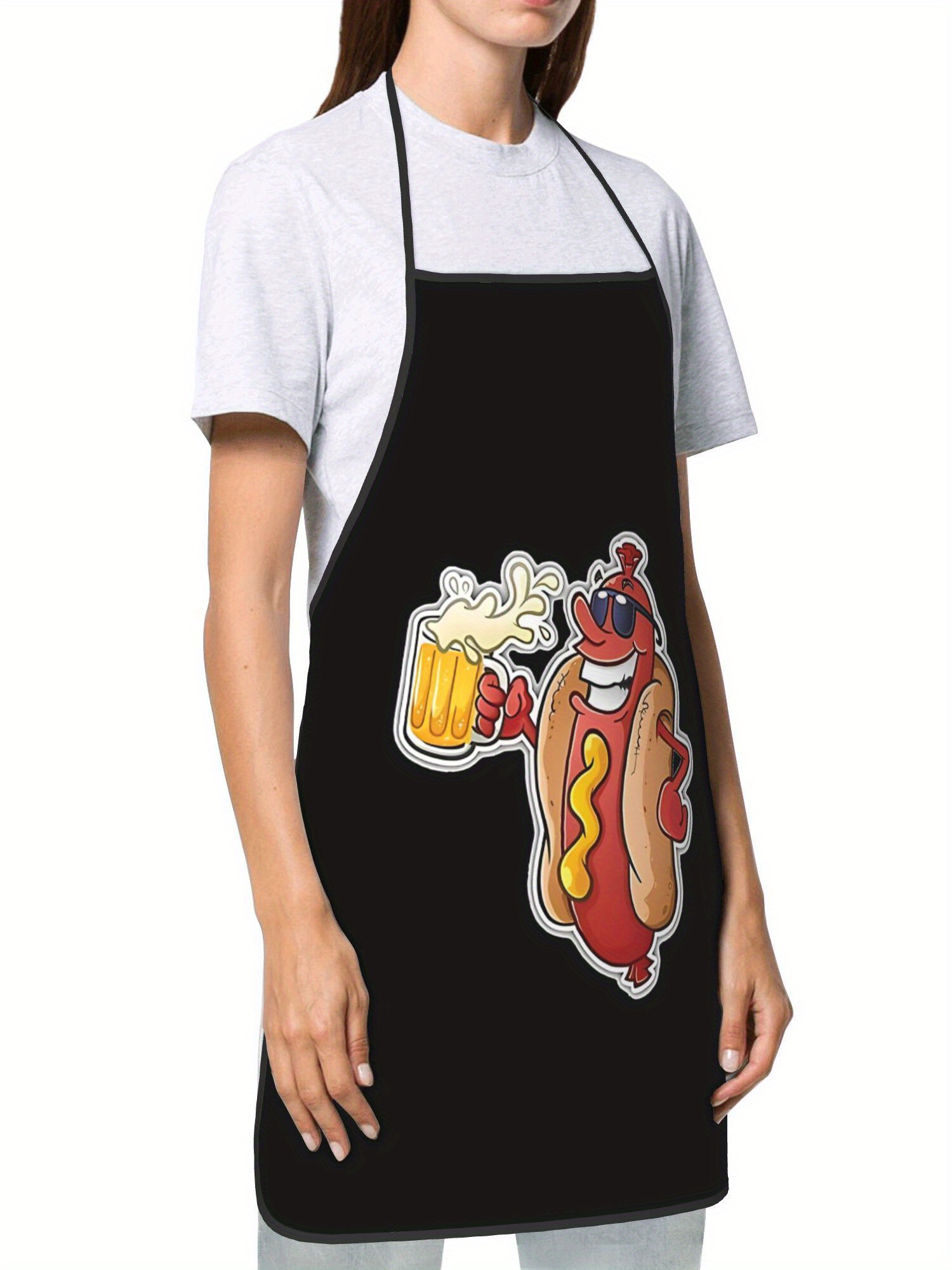 Hot Dog Pattern Print Apron, F - Home Cooking Dog Food recension och pris