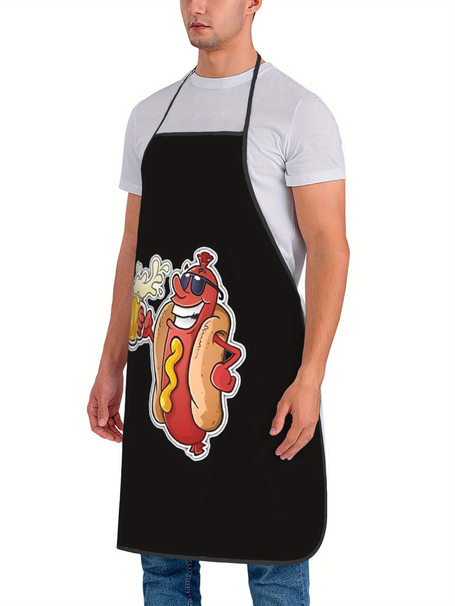 Hot Dog Pattern Print Apron, F - Home Cooking Dog Food recension och pris