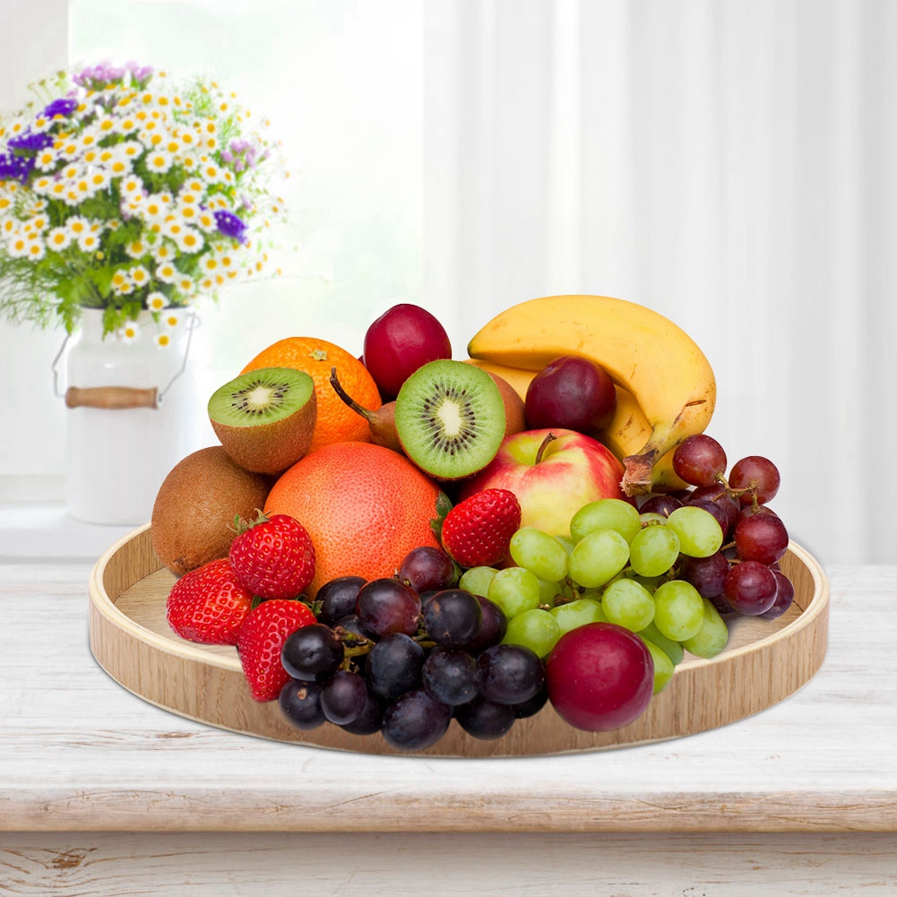 Wooden Serving Tray Tea Plate  - Home Cooking Dishes recension och pris